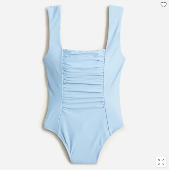 NWT J. Crew Rouched Square neck one piece swimsuit size 24 - Picture 2 of 6